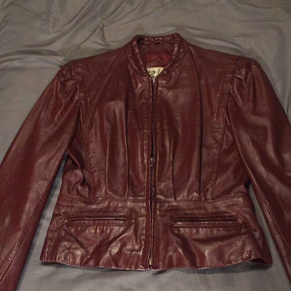 VINTAGE Bermans leather jacket